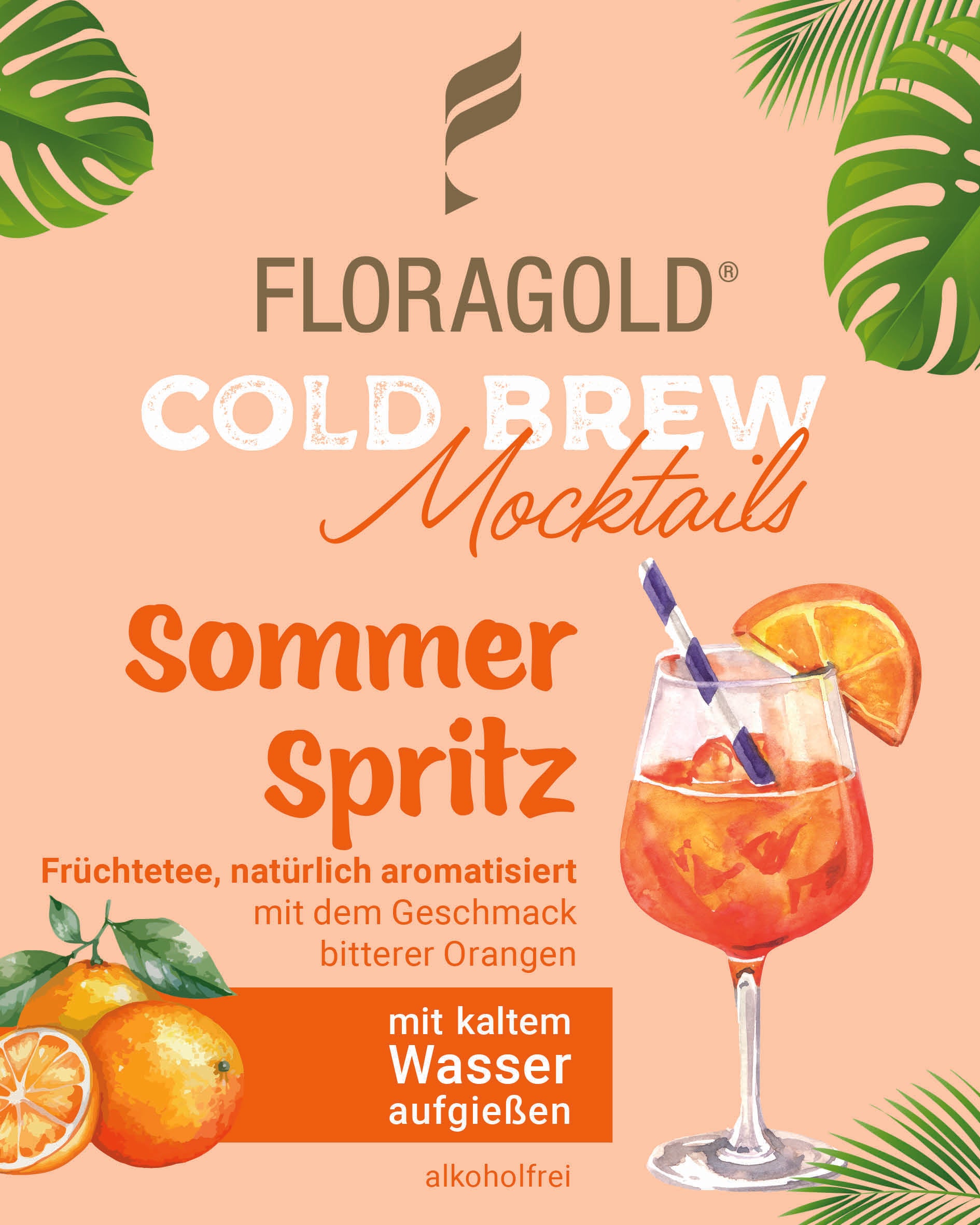 Etikett vom Floragold Cold Brew Sommer Spritz
