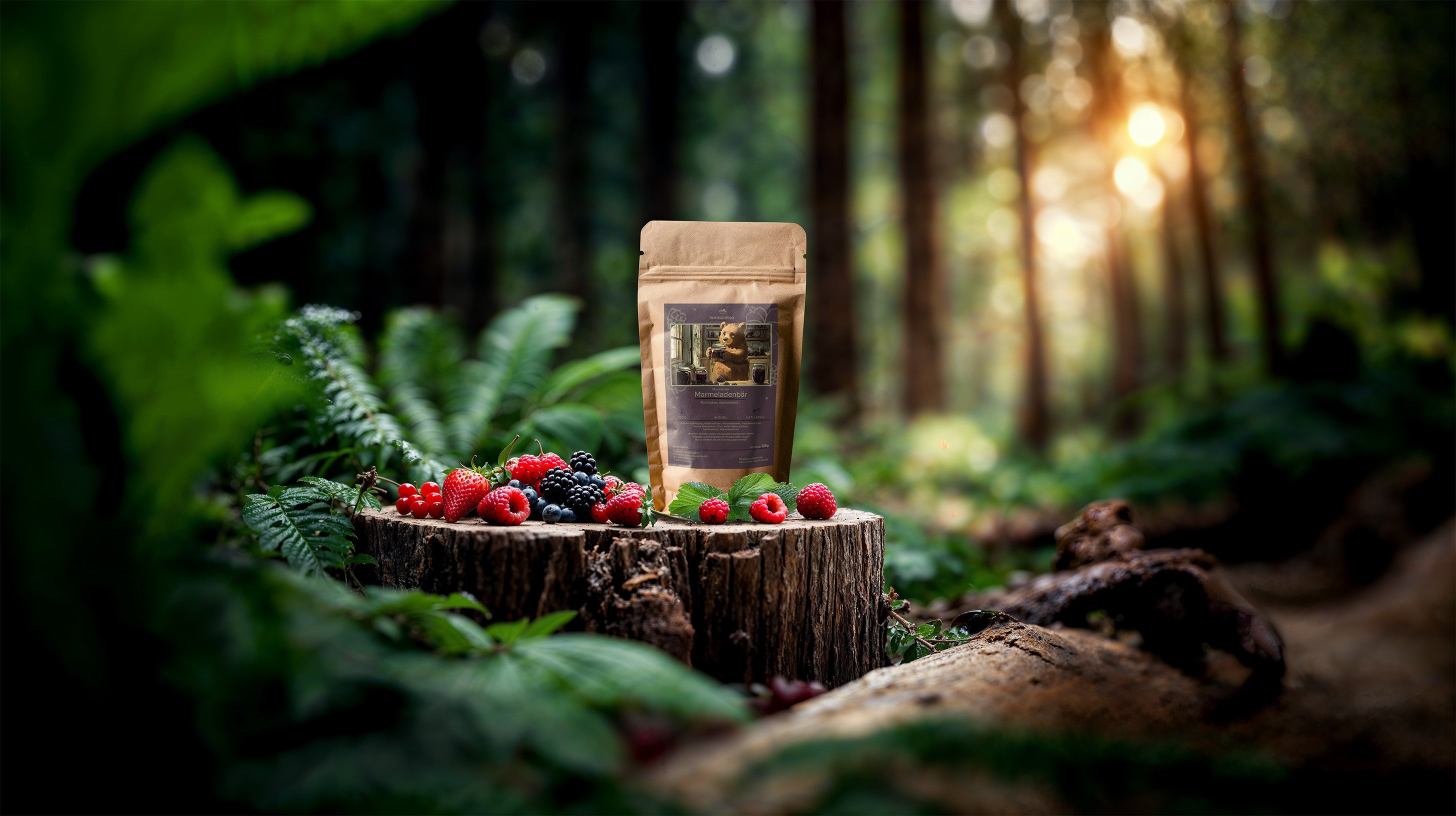Produktbild von Murmel dem Marmeladenbär. Einem Früchtetee von Harmonitea