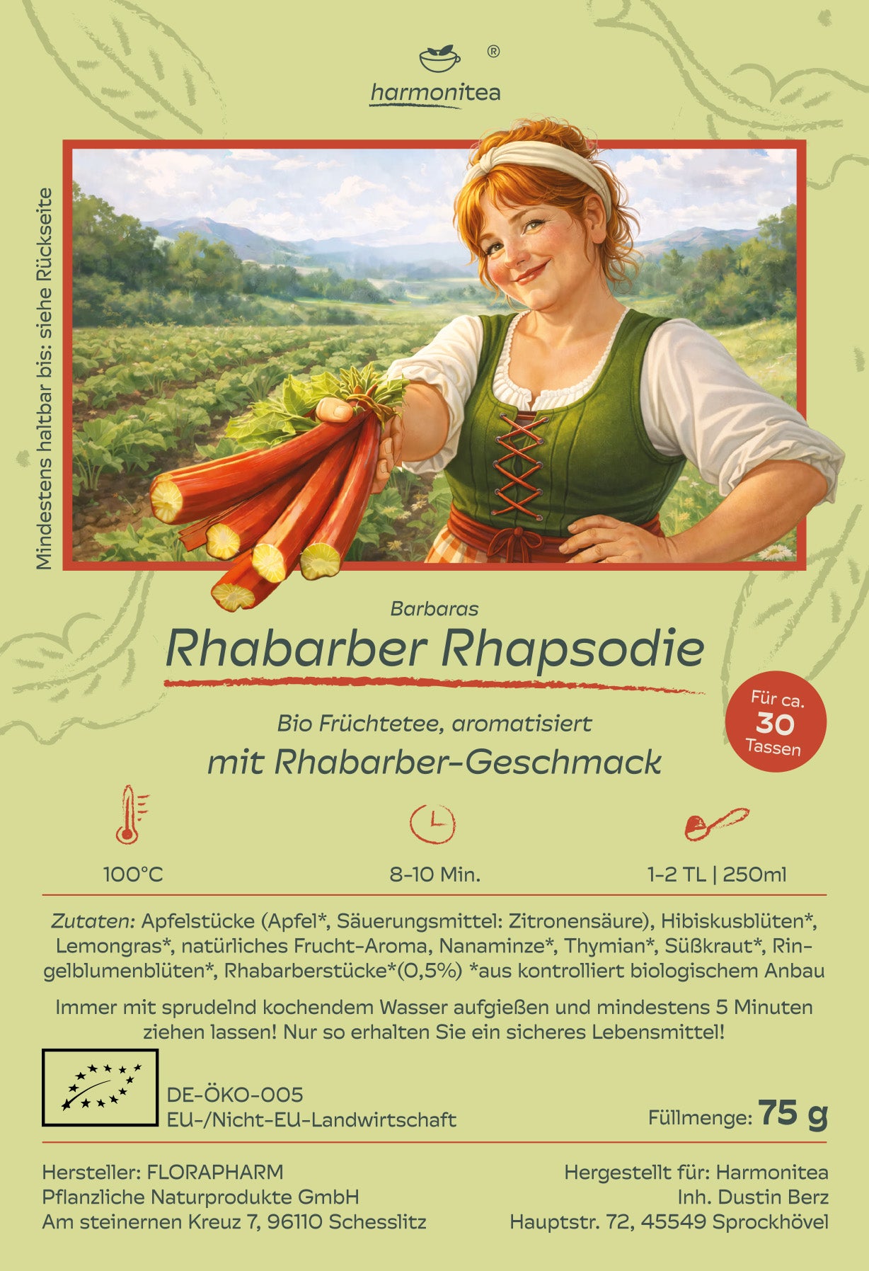 Barbaras Rhabarber Rhapsodie - Bio-Früchtee mit Rhabarber