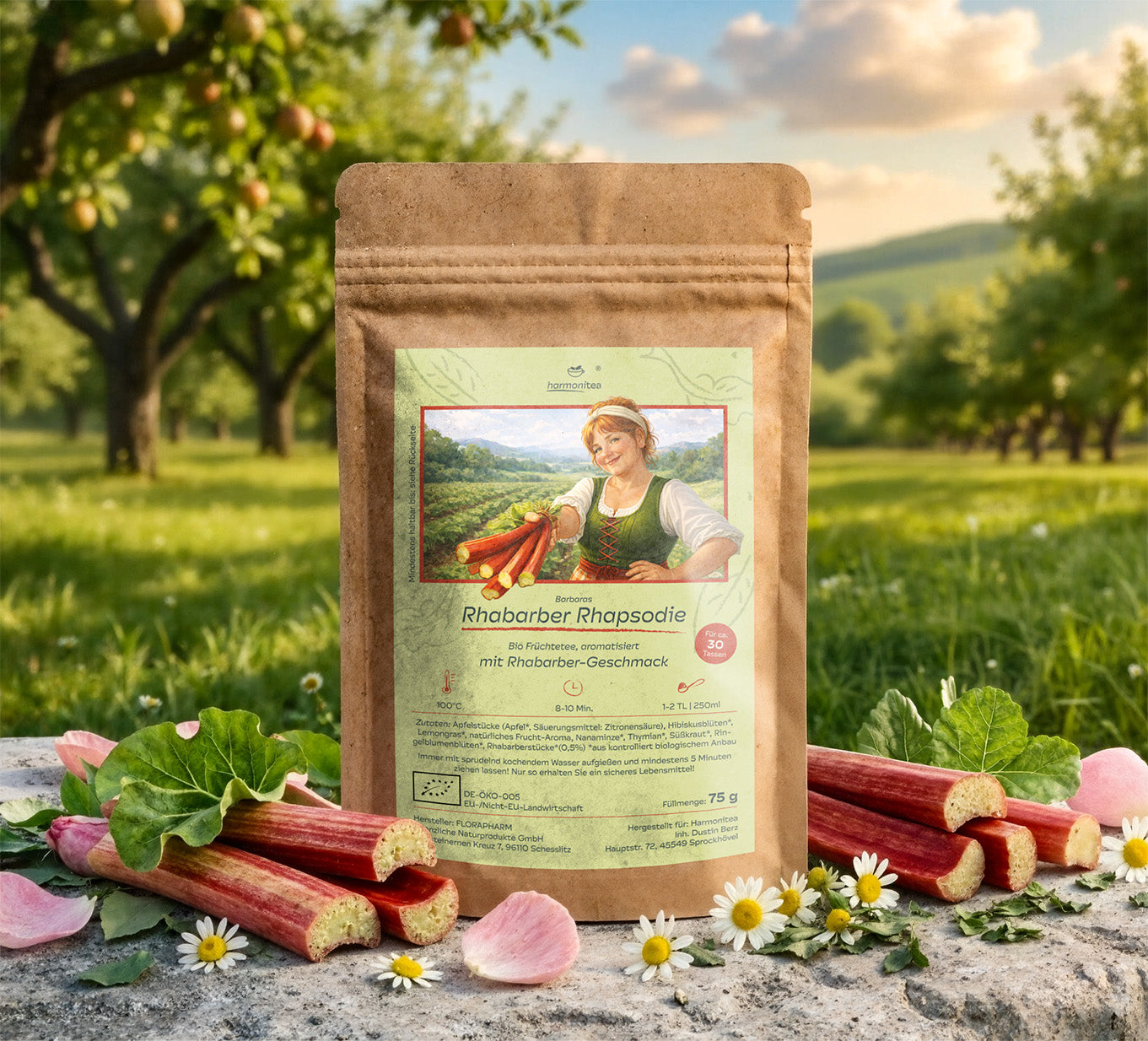 Barbaras Rhabarber Rhapsodie - Bio-Früchtee mit Rhabarber - 75g